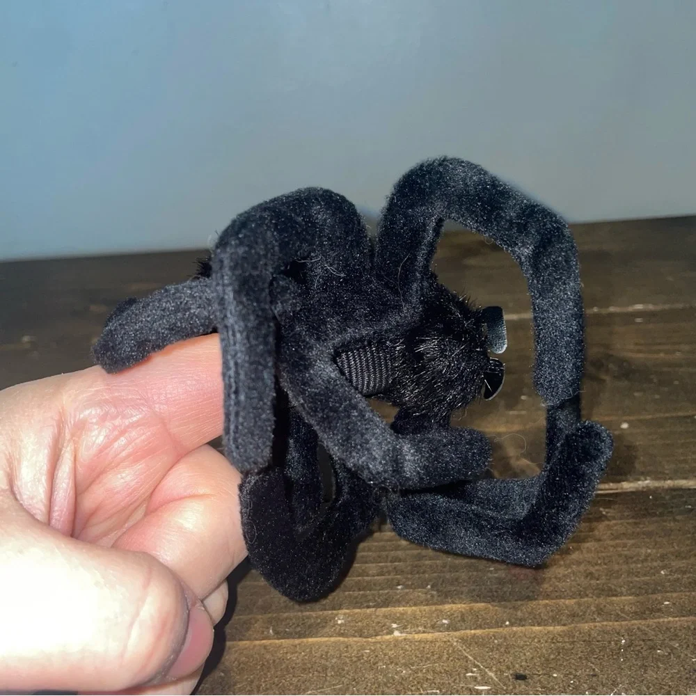 Folkmanis Mini Spider Finger Puppet 5” Long 2017 Black Cute Toy Used - Picture 5 of 7